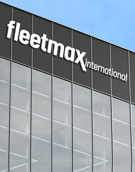 Außenreklame der Firma Fleetmax in Düsseldorf